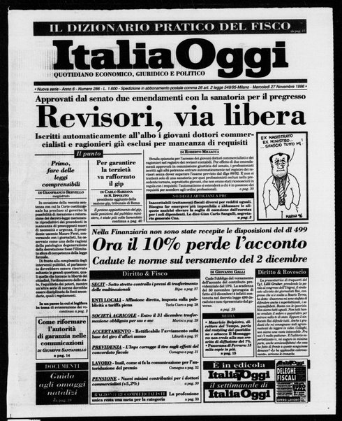 Italia oggi : quotidiano di economia finanza e politica